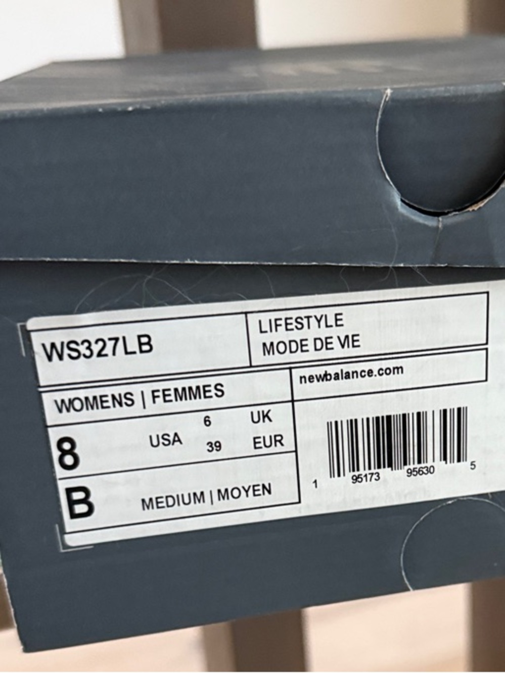 Ladies New Balance 327 Black Leather Sneakers - Picture 3 of 3